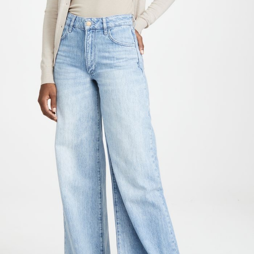 🌼NOVA VINTAGE WIDE LEG JEANS LIGHT WASH DENIM WOMENS SIZE 26